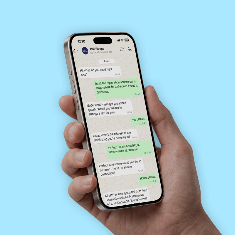 ARC Europe Roadside Chatbot Preview