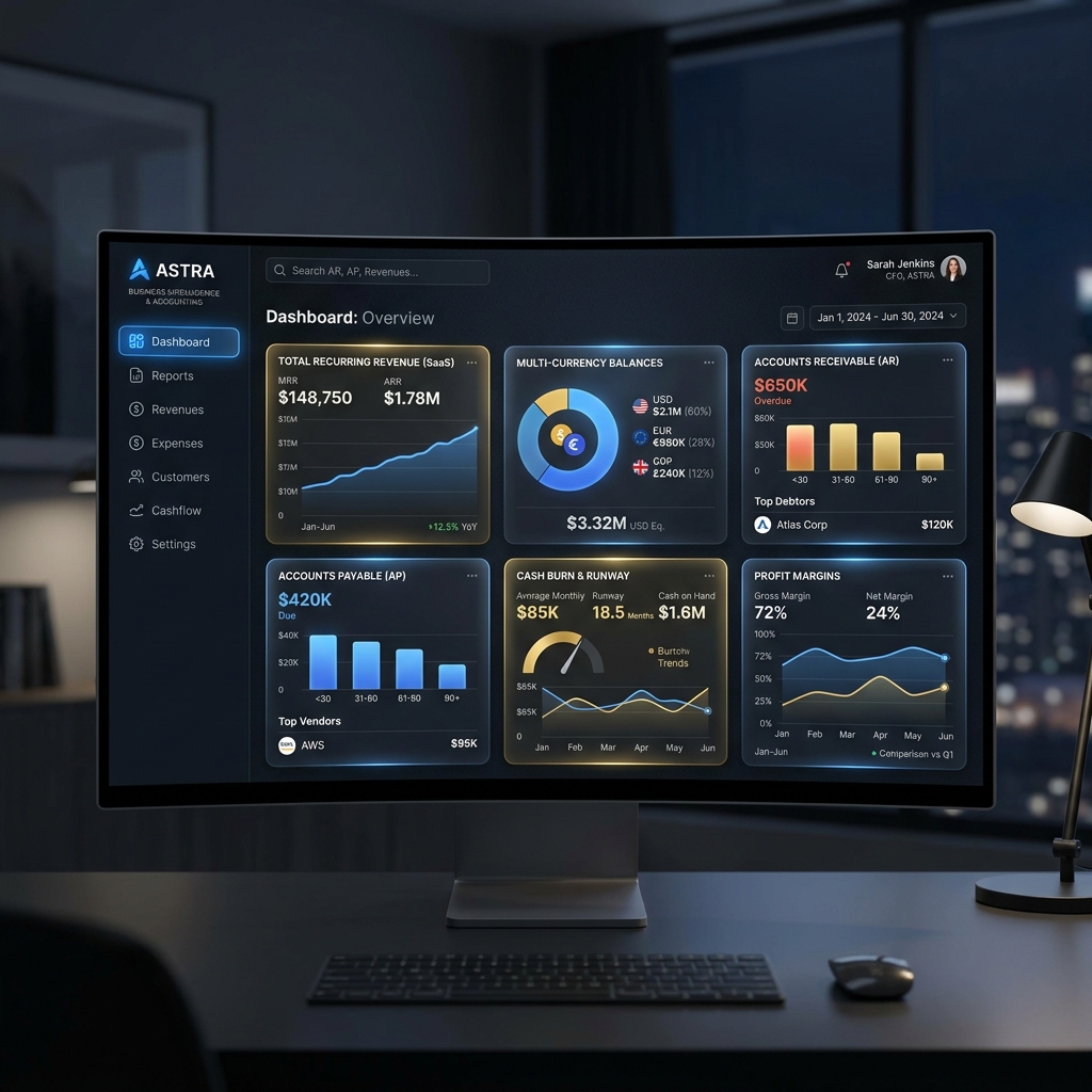 AstexAI Corporate Accounting Dashboard